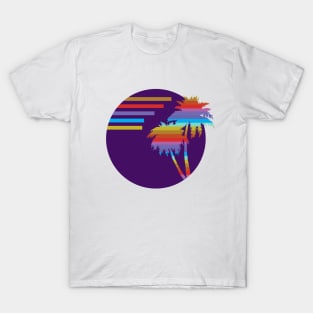 Retrowave Style Palm Trees T-Shirt